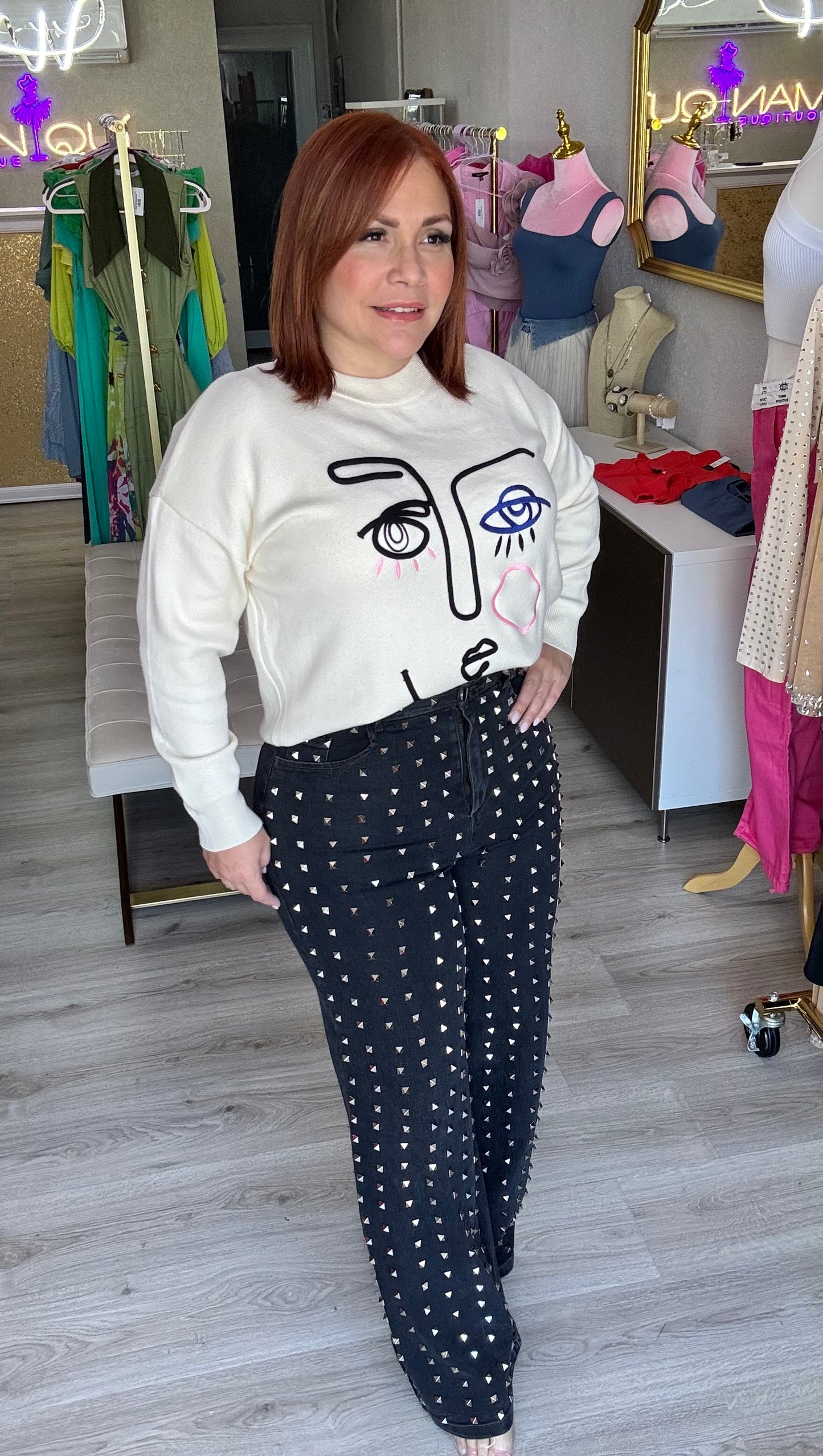 ASSYMETRICAL BLACK JEAN