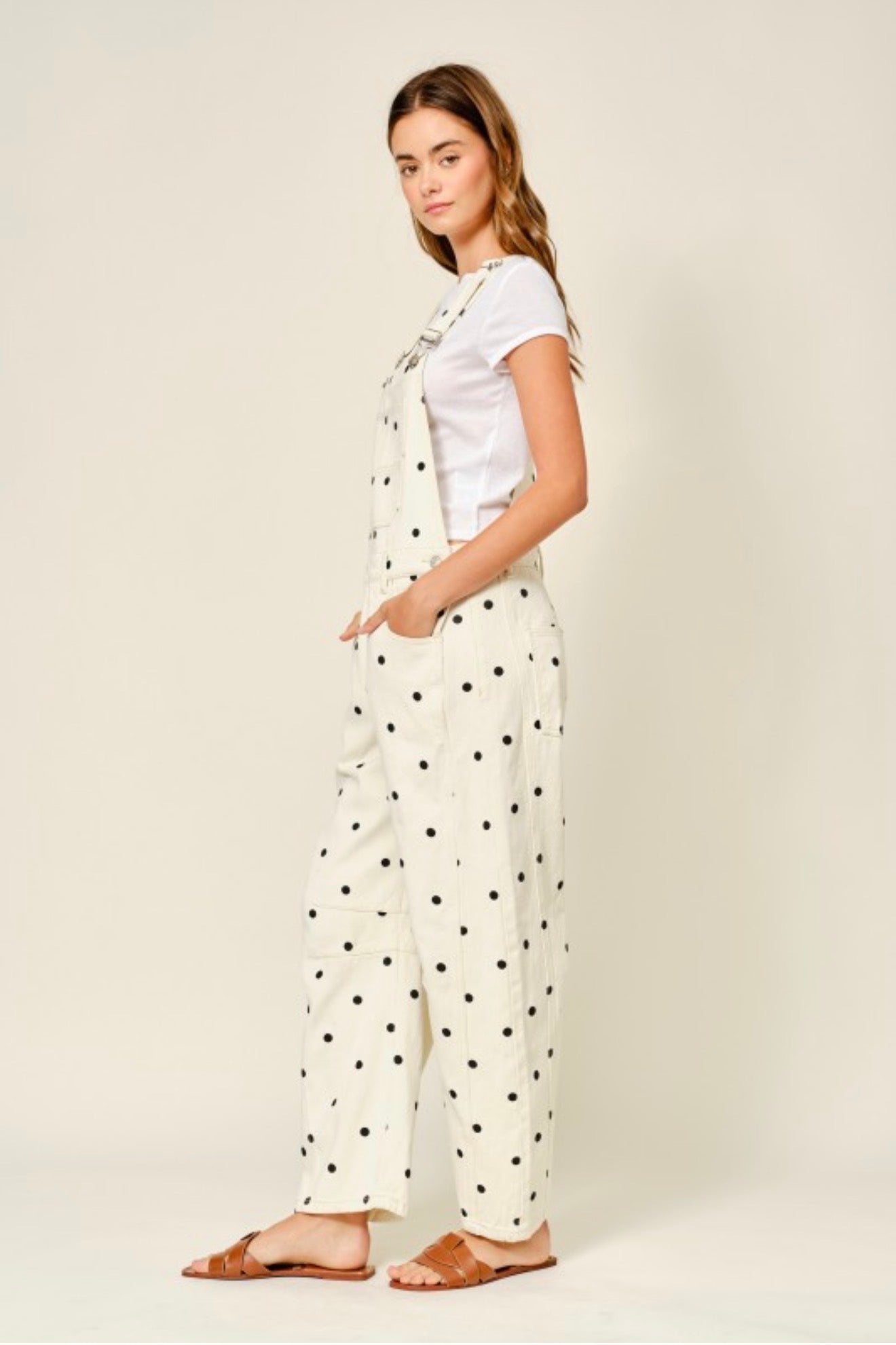 Polka Dots Relaxed Fit Jean Overall