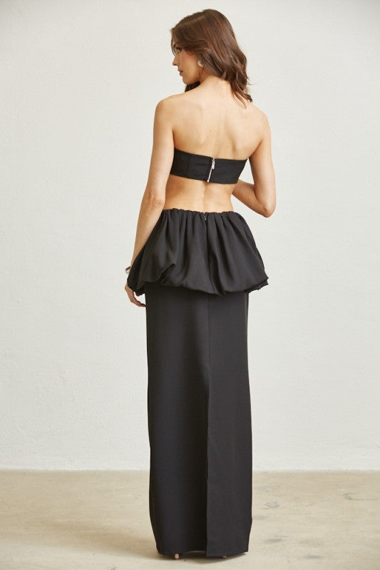 Black Rhinestones and Pearls Set