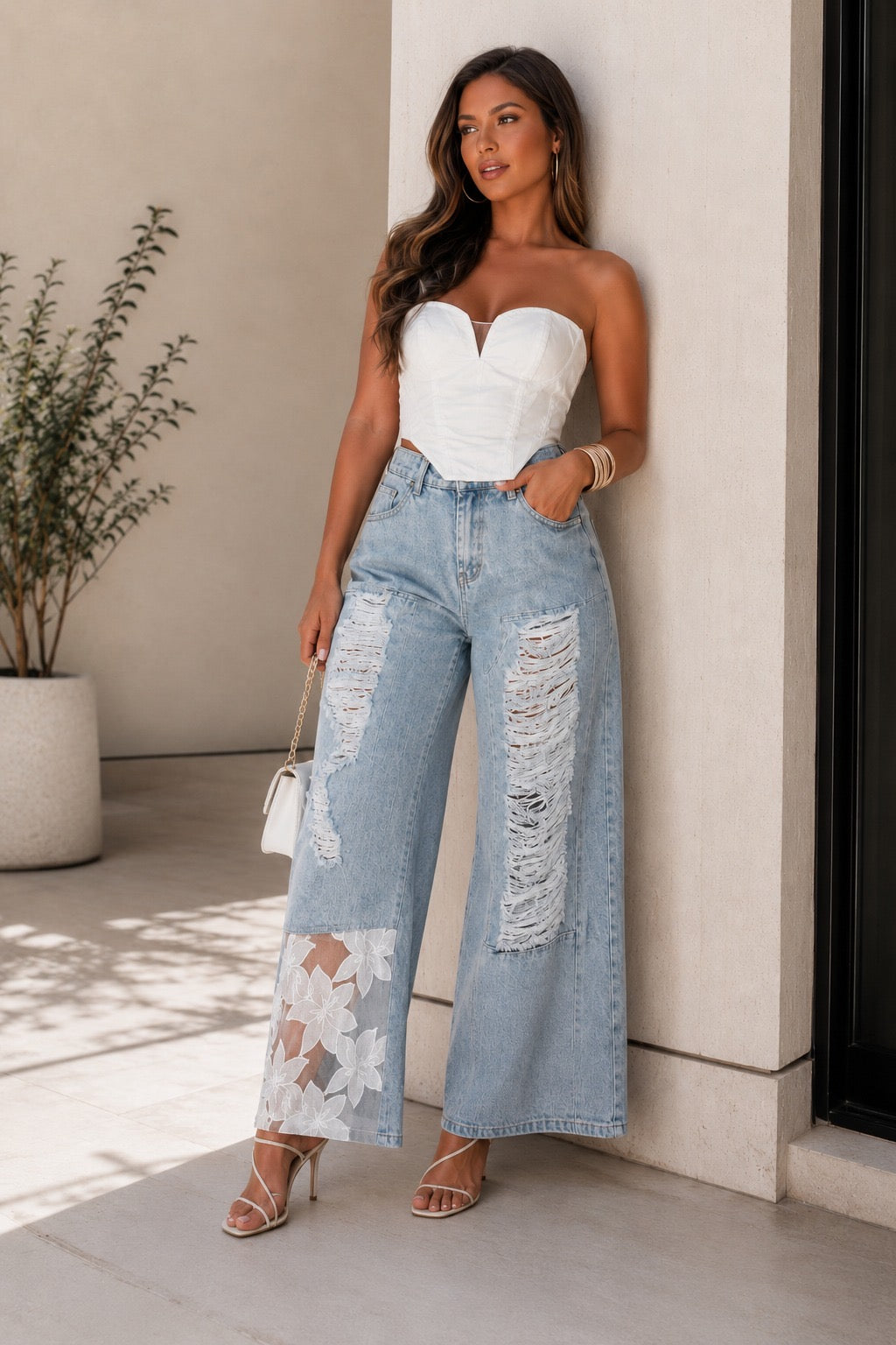 Laced and Denim Beautiful Set