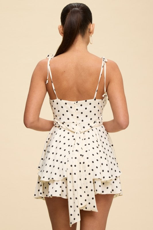 Polka Dots Ruffled Romper