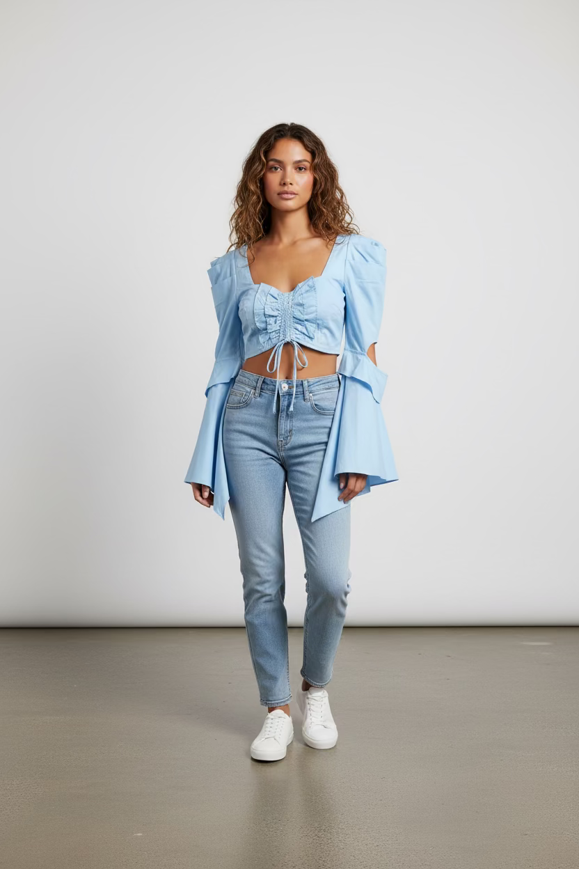 PERFECT BLUE CROP TOP