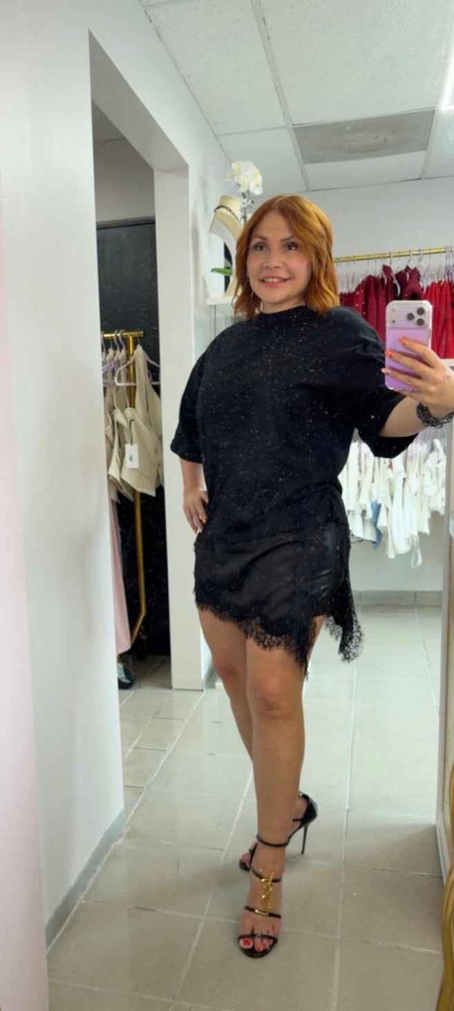 Italian Black Mini Dress