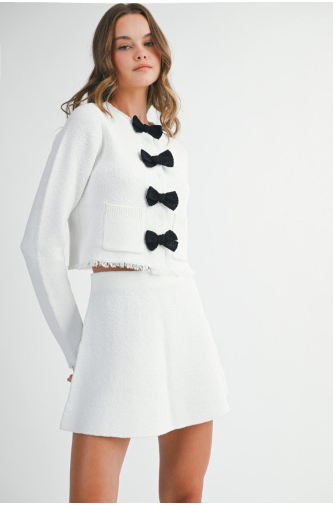 Bows and cardigan set