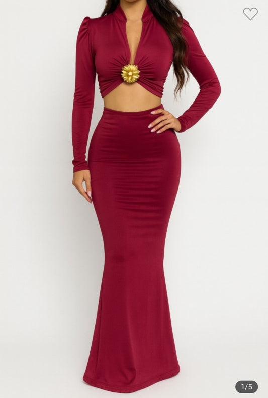 Pretty Lady Burgundy Set