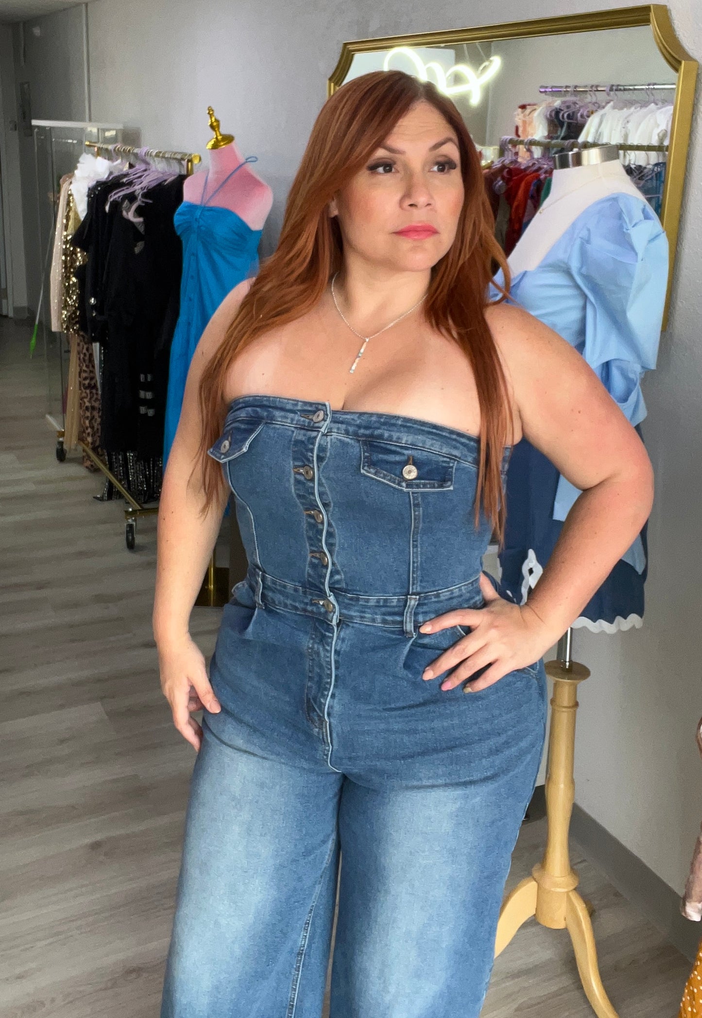 DENIM LOVE JUMPSUITS