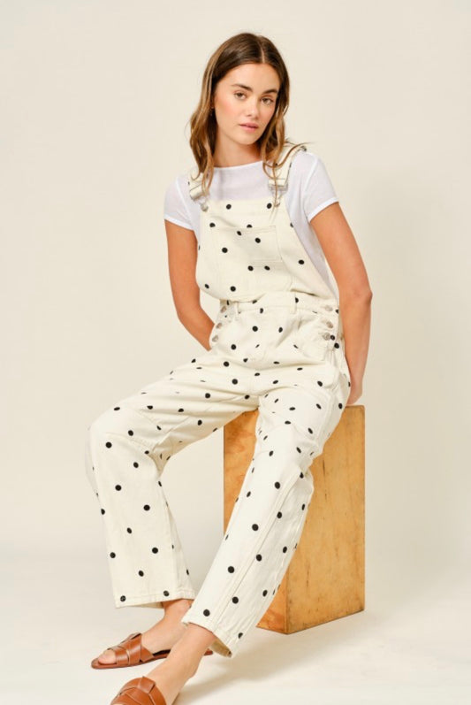 Polka Dots Relaxed Fit Jean Overall