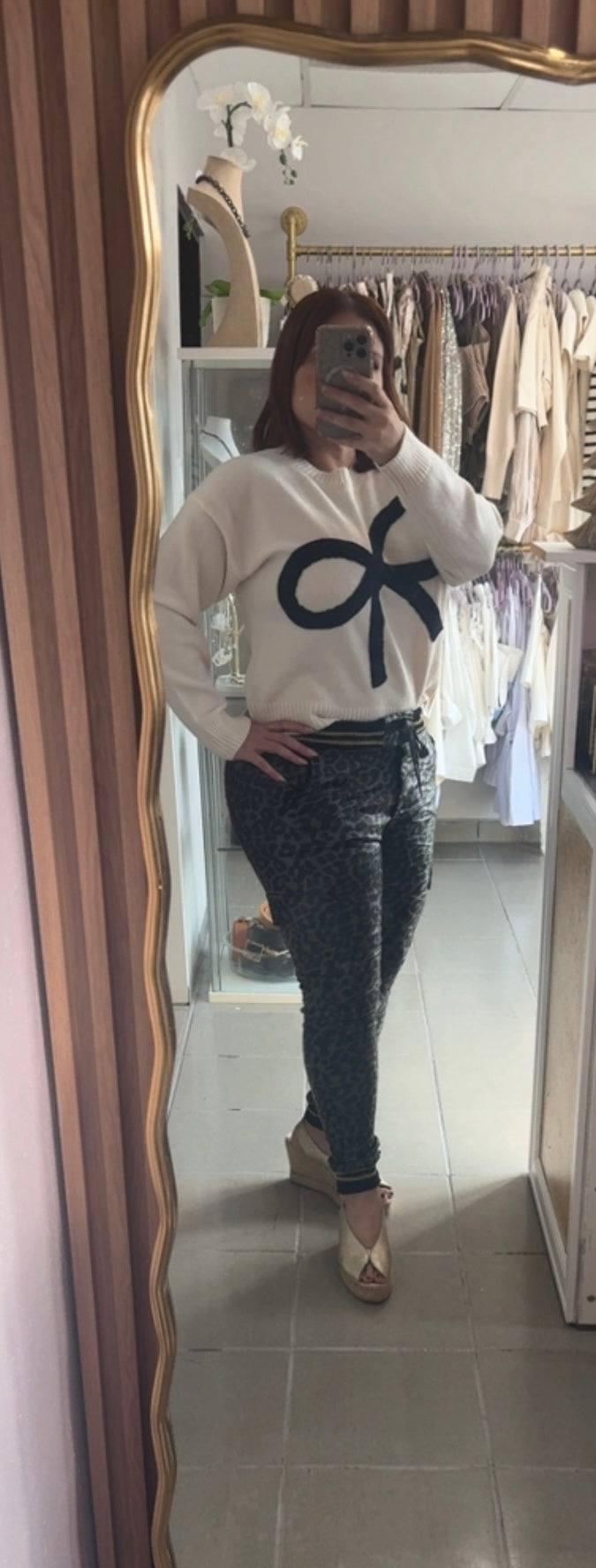 PU Leather Animal Print Jogger