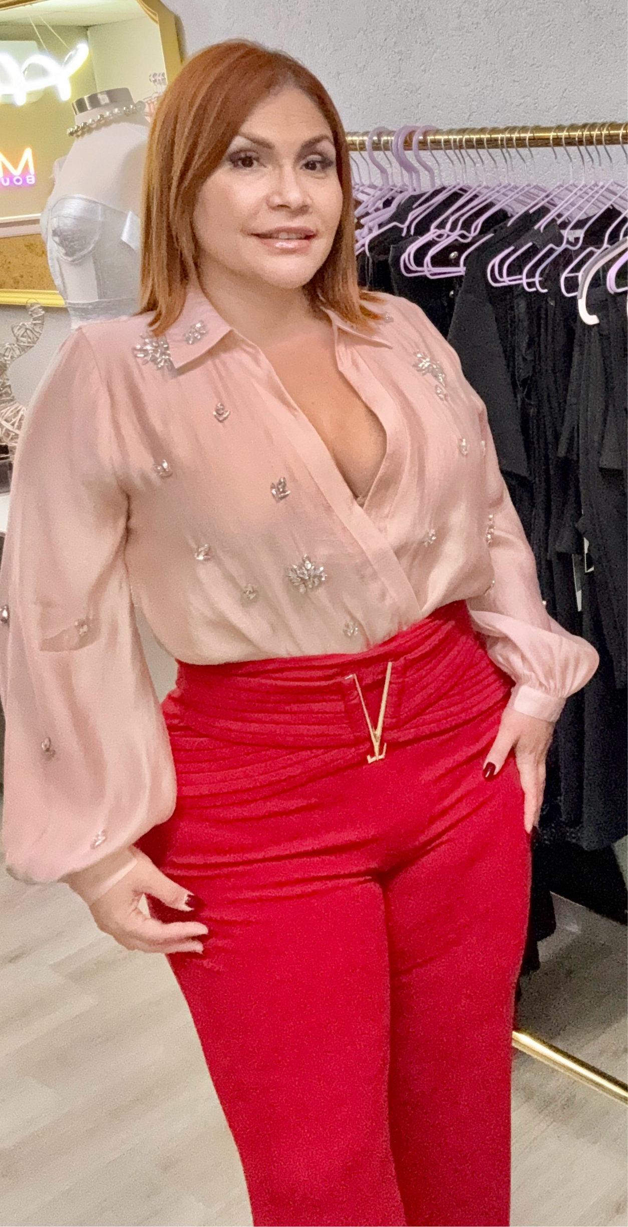VALENTINE RED PALAZZO