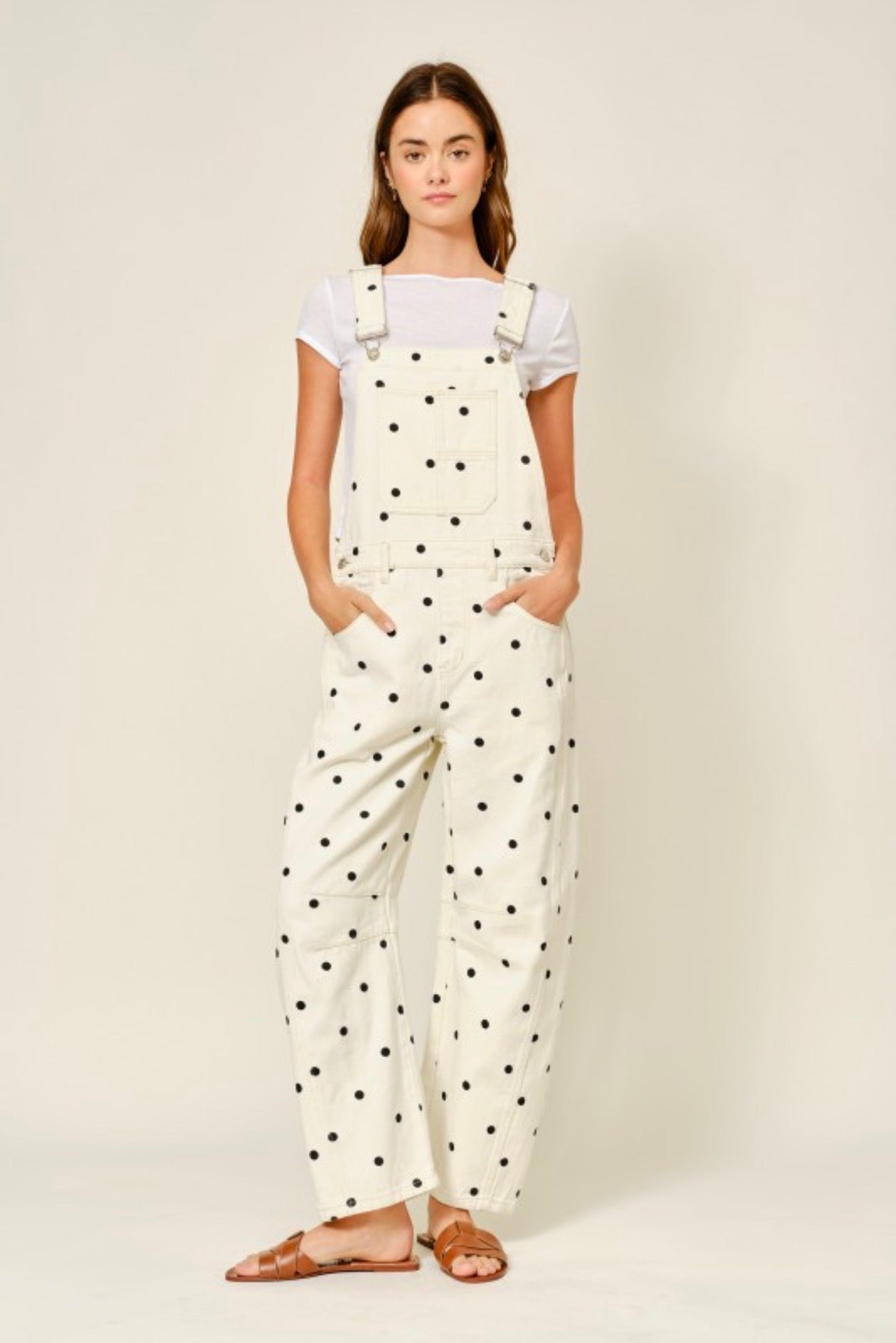 Polka Dots Relaxed Fit Jean Overall