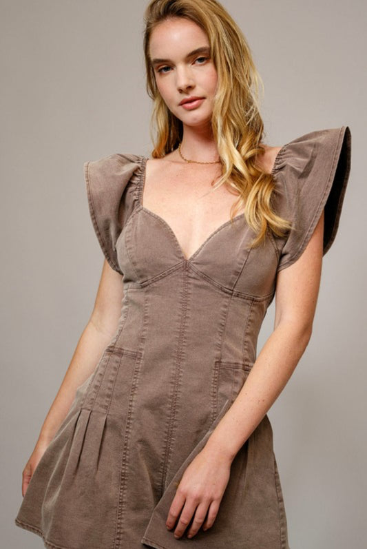 Ruffled Mocha Romper