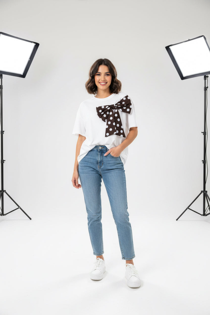 Chic Dots Bows Top