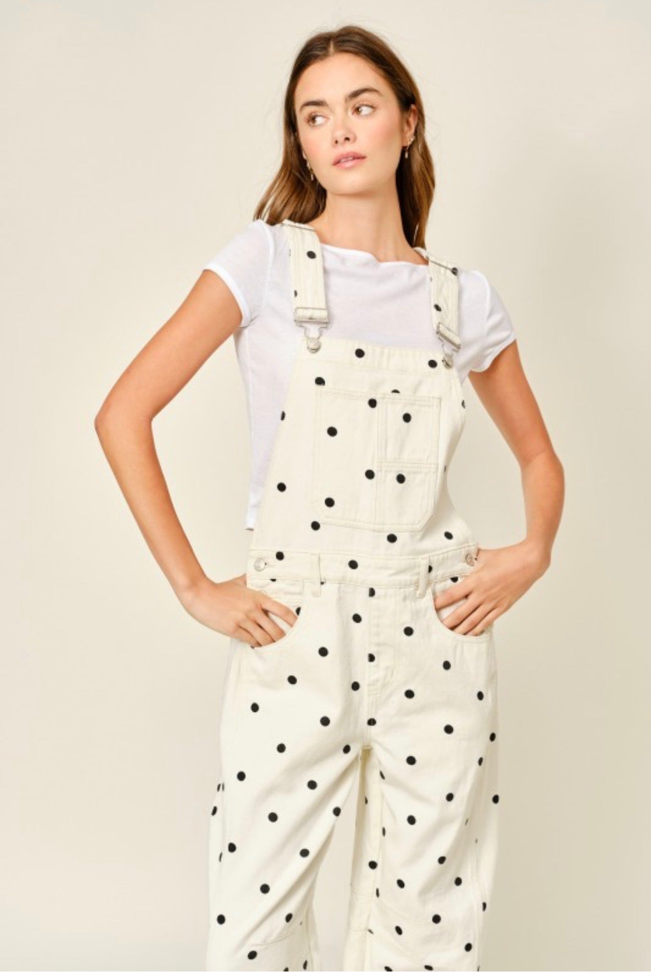 Polka Dots Relaxed Fit Jean Overall