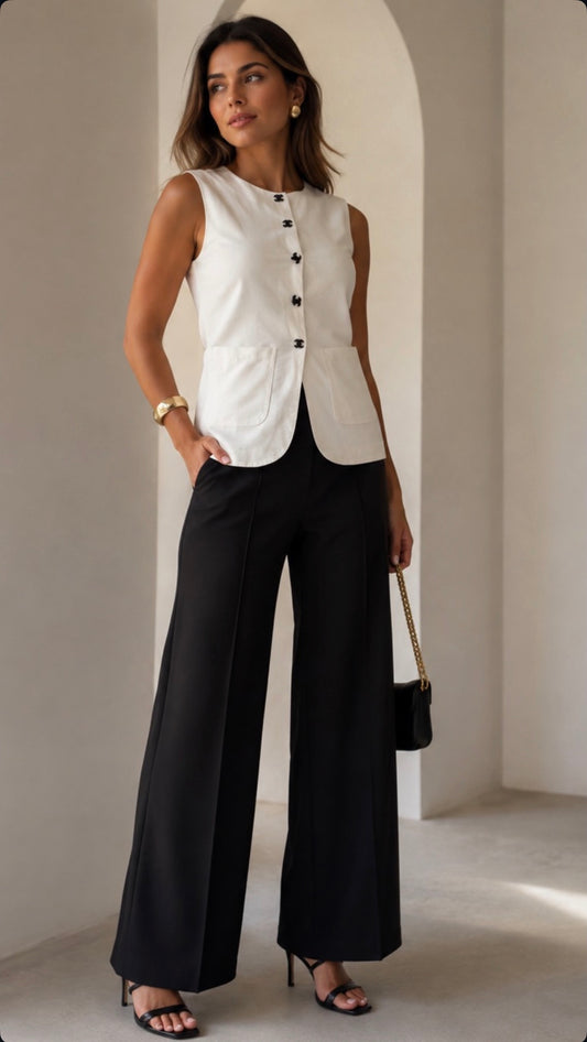 Black Woven Pant