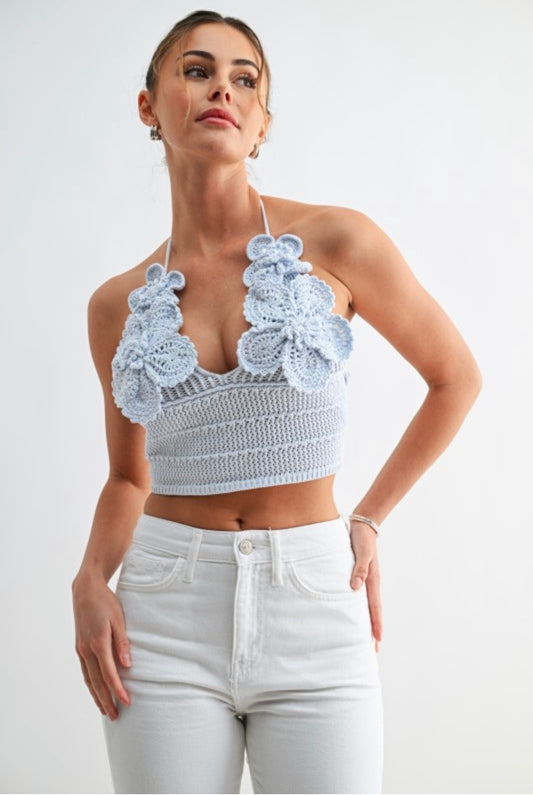 Crochet Flowers Chic Top