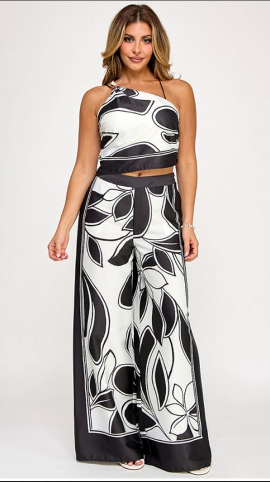 Black & White Flowers Set
