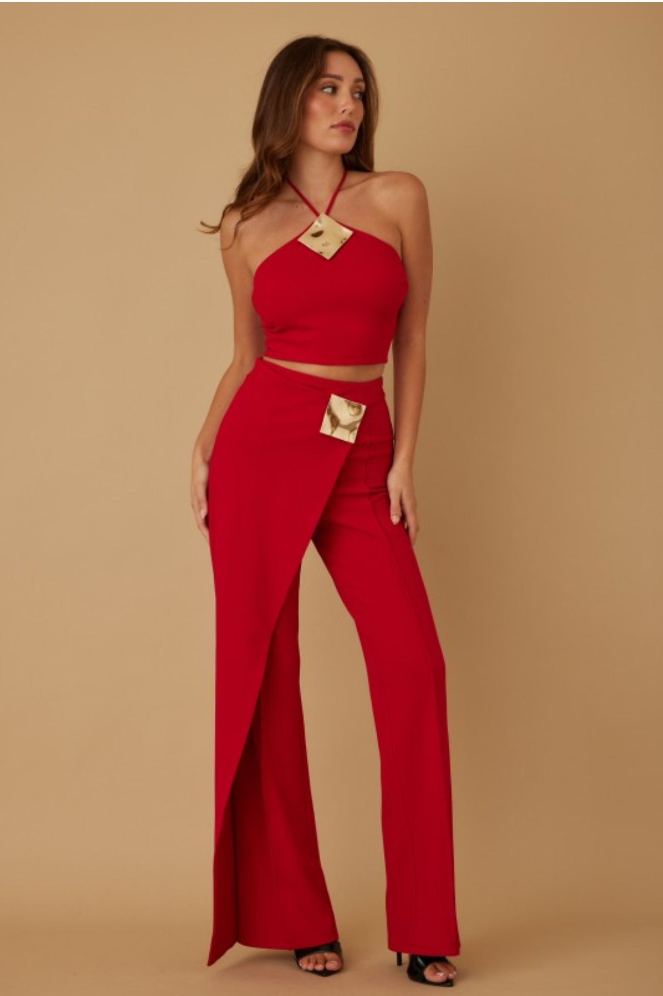 Diamond Flat Stone Red Set