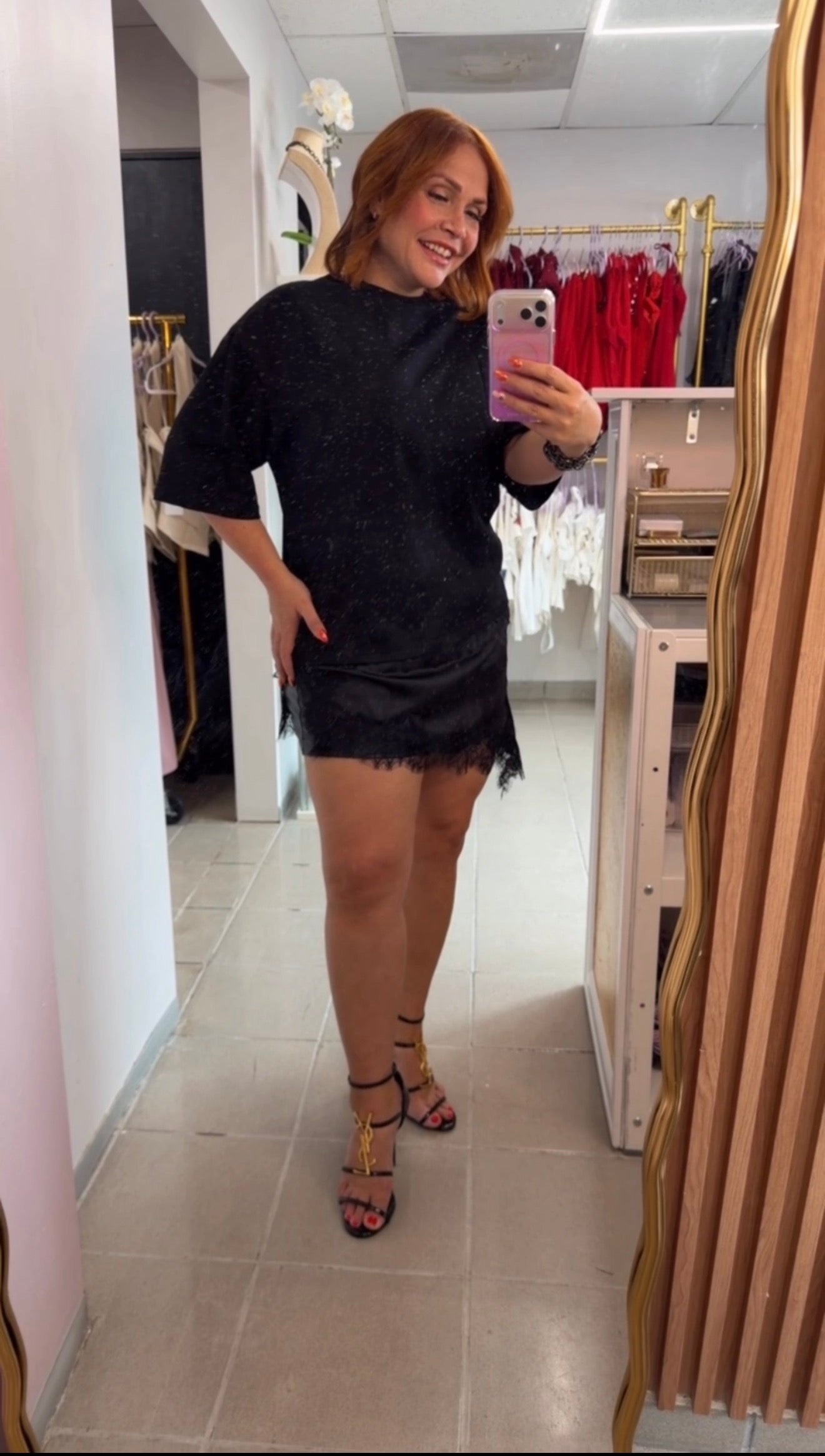 Italian Black Mini Dress