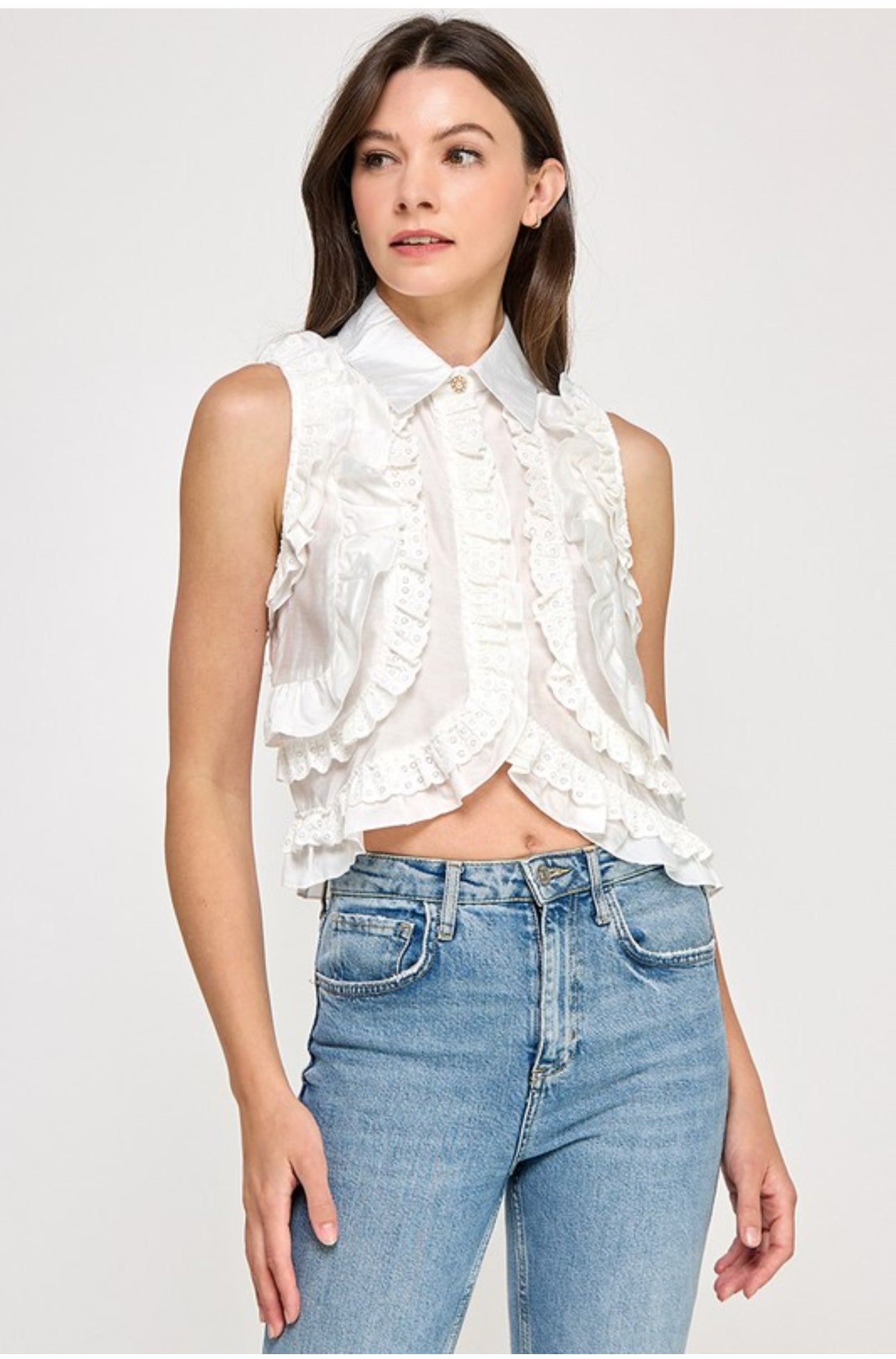 Ruffled and Laced Top