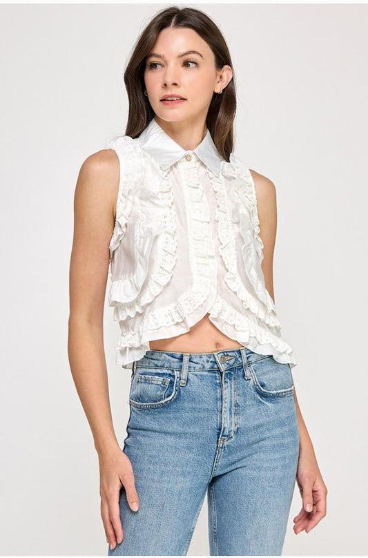Ruffled and Laced Top