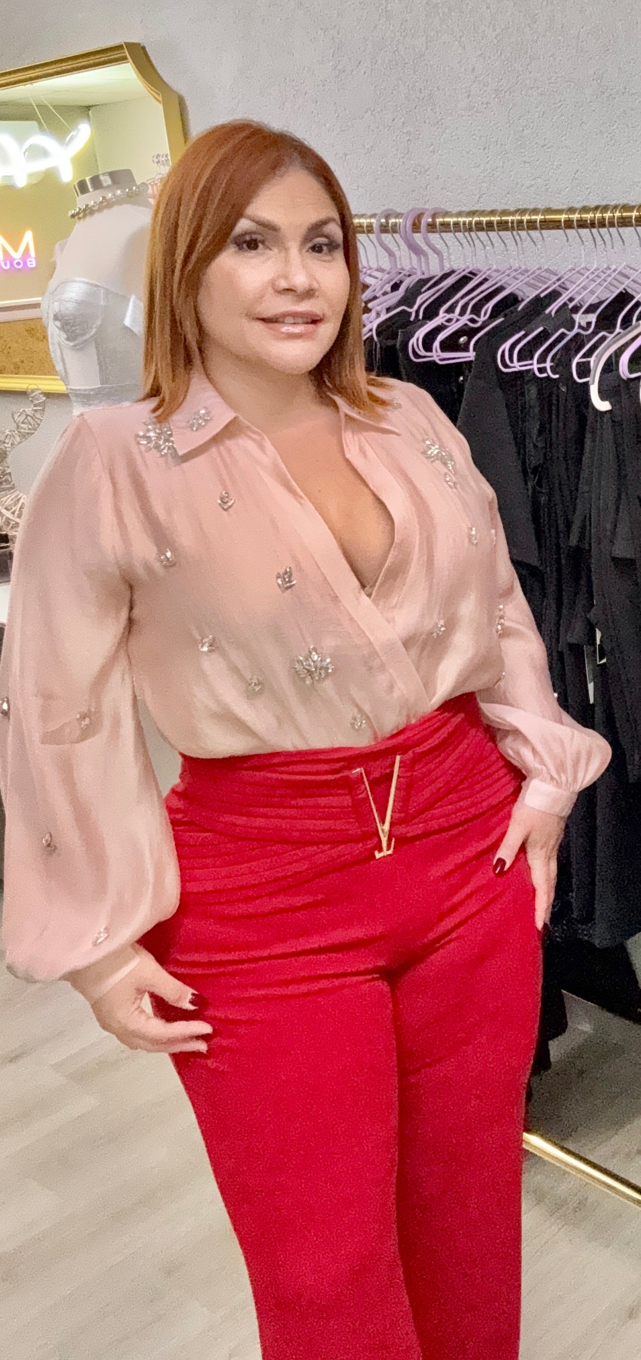 VALENTINE RED PALAZZO