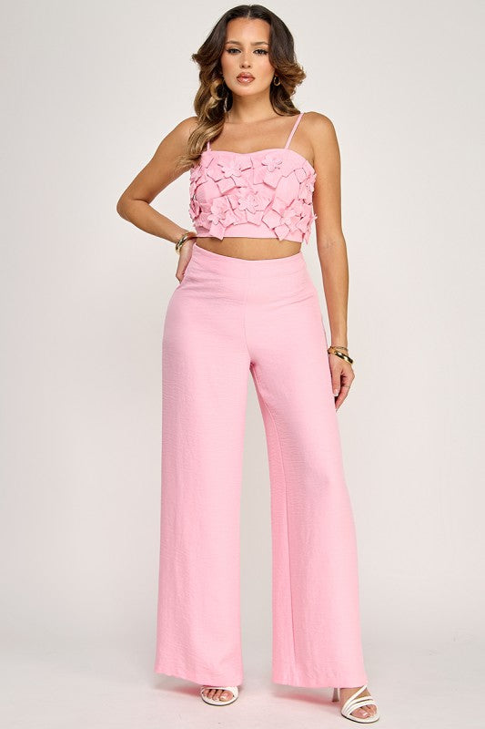 Pastel Pink Flowers Bouquet Set