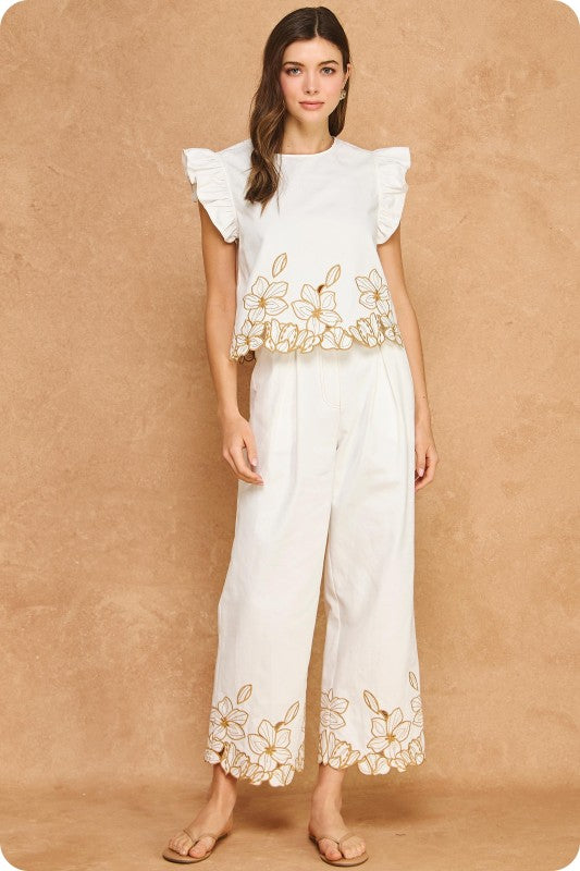 Floral Cut Out Embroidery Ser