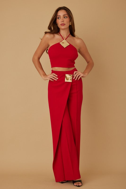 Diamond Flat Stone Red Set