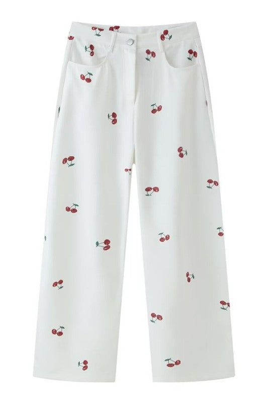 Peplum Top and Barrel Pant Cheries Set