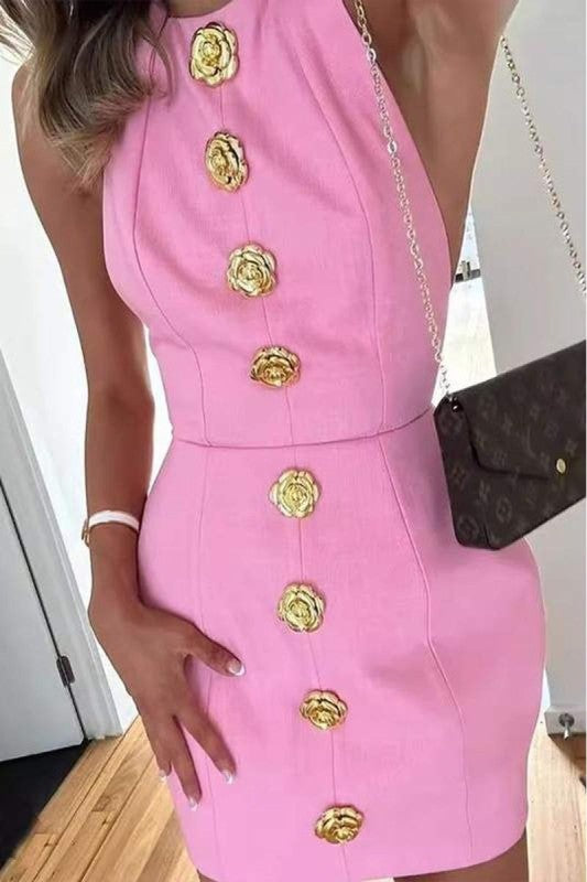 Casual Mini Dress (pink)