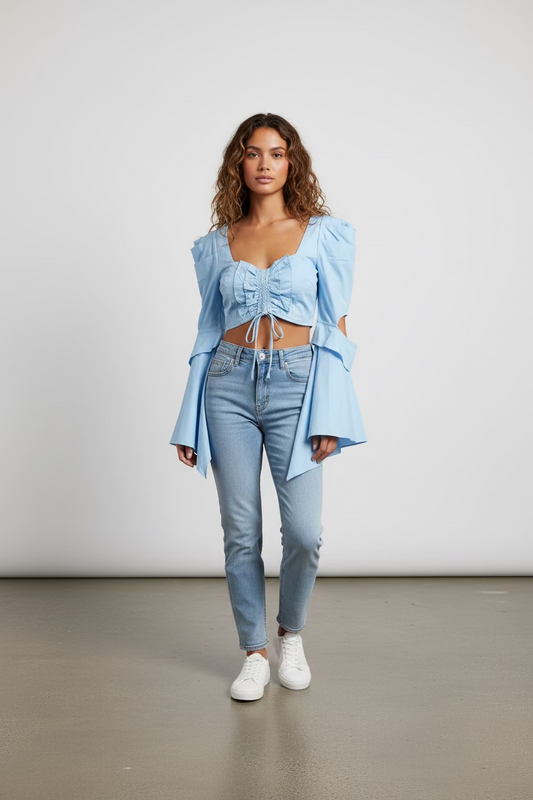 PERFECT BLUE CROP TOP