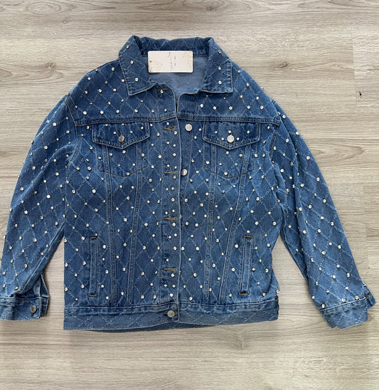 RHINESTONES ON DENIM (OVERSIZED)