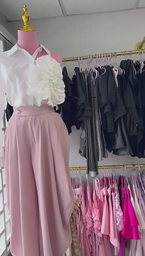 Pastel Pink Barrel Pant